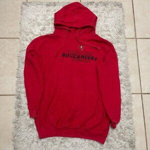 Tampa Bay Buccaneers Mens Red Hoodie Size Large Cotton Polyester